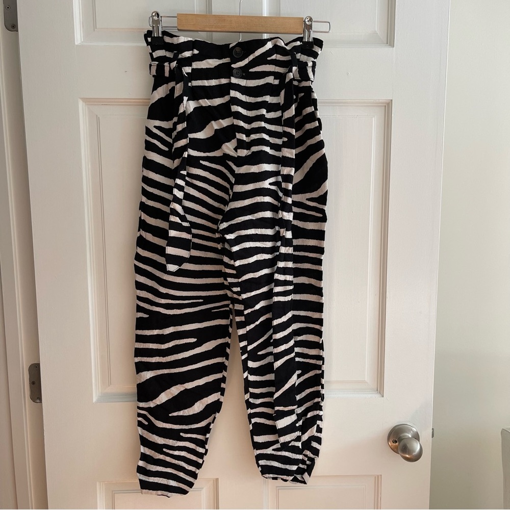 HM High Rise Striped Cropped Pants Women’s Size 0
